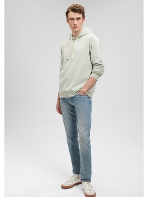 Mavi Kapüşonlu Yeşil Basic Sweatshirt 0S10120-85873