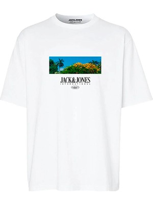 Jack & Jones Erkek T-Shirt Beyaz 12255639