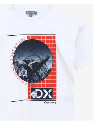 Discovery Expedition Baskılı Beyaz Erkek T-Shirt D4SB-TST3046