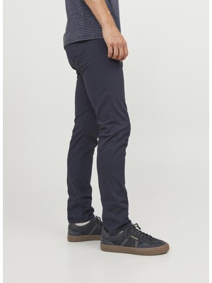 Jack & Jones Normal Bel Slim Fit Lacivert Erkek Denim Pantolon Jpstglenn Jjorıgınal Pant