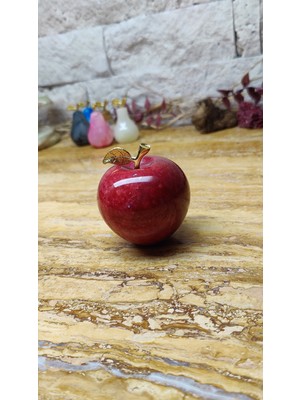 Marble Center Mermer Elma Biblo Süs Eşyası 4-5cm