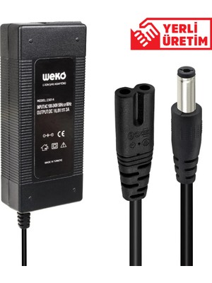 Kornea Store 16.8 Volt - 3 Amper 5.5*2.5 Uçlu Kırmızı Yeşil Ledli Masa Tipi Şarj Adaptörü (K246)