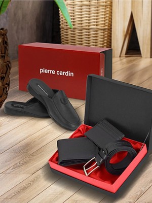 Pierre Cardin Çeyiz Terliği 289 Hediyelik Kutuda ve Marque Sosyethepazarı Markalı Kemer Cüzdan Set