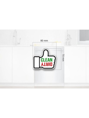 Magnet Clean Dirty Bulaşık Makinesi Mıknatısı El Figürlü