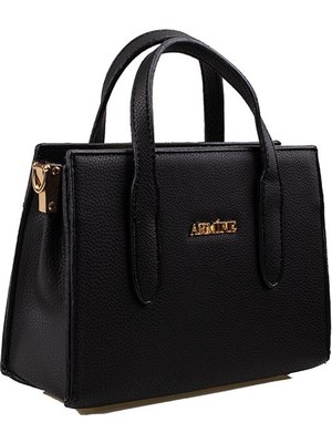 Armine Siyah Düz Küçük Kadın Günlük El Çantası