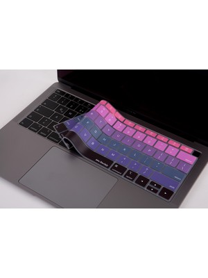 McStorey Laptop Macbook Air Klavye Koruyucu US(ABD) İngilizce Harf Baskılı A1932 ile Uyumlu Ombre