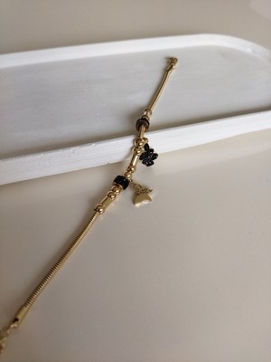 Stainless Steel Kelebek ve Yılan Charm Bileklik