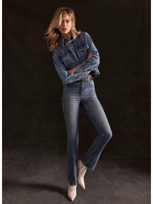 Yüksek Topuklar Boutique Mint Velvet Yırtmaç Detaylı Jean