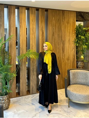 Hasenna ELB003 Biye Kemerli Saten Elbise