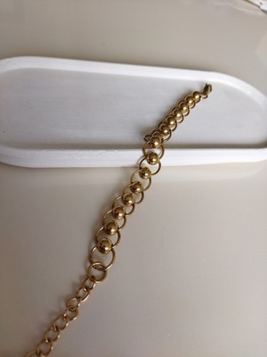 Stainless Steel Top Bağlama Gold Bileklik