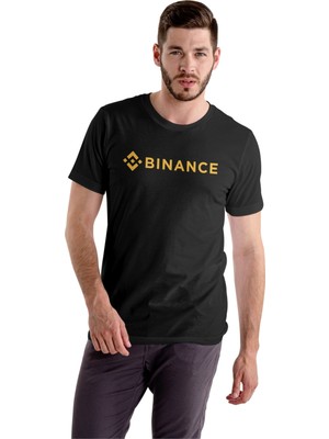 Sertateks Bitcoin Tshirt Siyah  Binance Tişört