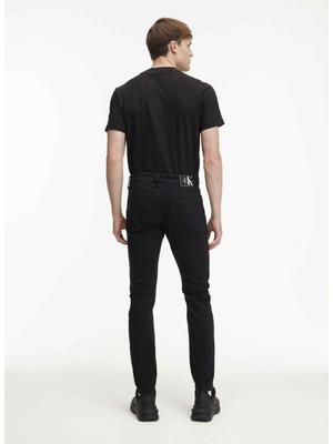 Calvin Klein Jean Pantolon Normal Bel Normal Siyah Erkek Denim Pantolon