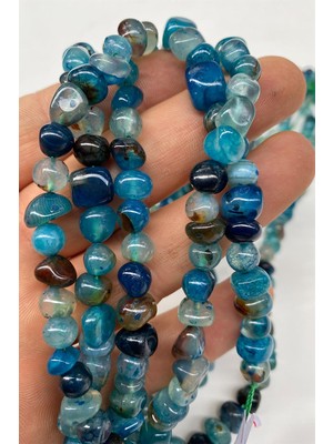 Hayalperest Boncuk Renkli Çakıl Taşı Kesim Akik Doğal Taş