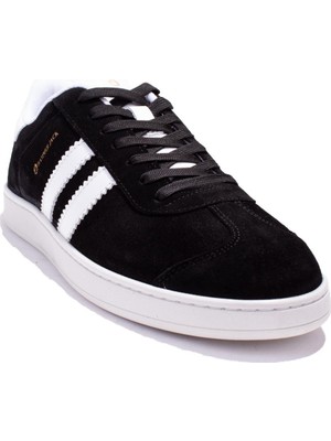 Hammer Jack 10224155C Siyah Beyaz Süet Günlük Erkek Deri Ayakkabı