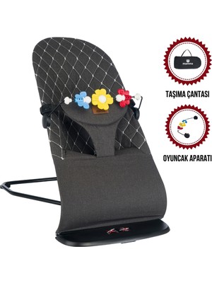 Mamma Smile Sallanır Üç Kademeli Ana Kucağı Antrasit Renk Çıkartılabilir Kılıf 0-13 kg Kapasite