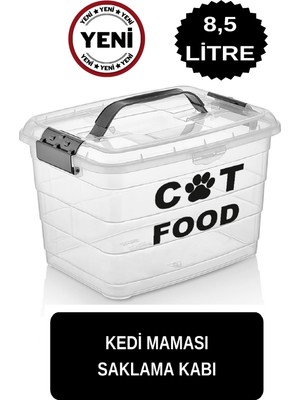 Deembro 3,5 kg Kedi Mama Saklama Kabı Mama Saklama Kabı Kedi Maması Saklama Kabı Mama Saklama Kutusu