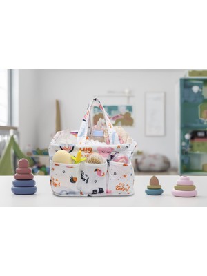 Mor Bebe Keçe Anne Bebek Bakım Çantası Düzenleyici Organizer