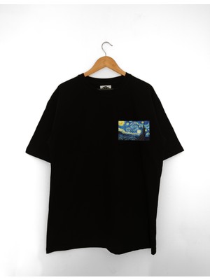 Mind Earth Oversize Pamuk The Starry Night T-Shirt