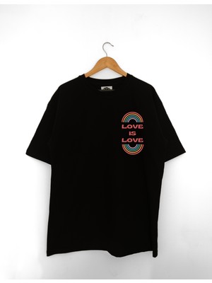 Mind Earth Oversize Pamuk Love Is Love T-Shirt