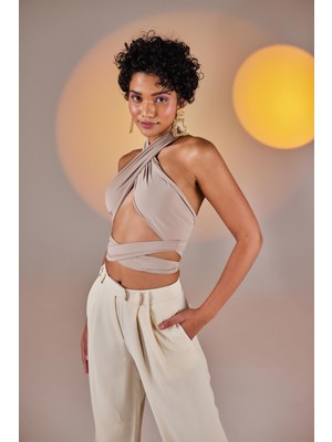 Markano Wrap Top Bej