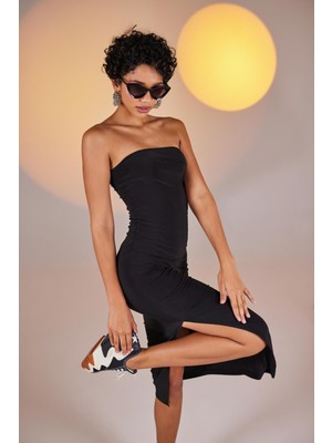 Markano Bodycon Elbise Siyah