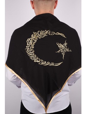 Hayalperest Boncuk Ay Yıldız Gold Nakışlı Biyeli Damat Örtüsü