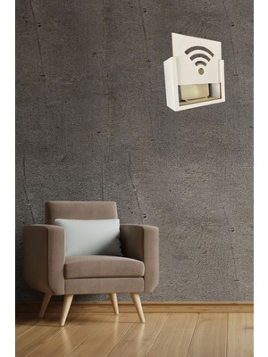 Maya Style Wifi-Modem Kutusu Saklama Duvar Düzenleyici Mdf Uzunluk (22CM) Genişlik (28CM) Derinlik (12CM)