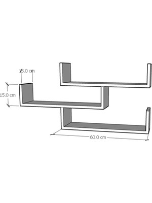 BirbeyStore Style Duvar Rafı Biblo Baharatlık Düzenleyici [15X60]