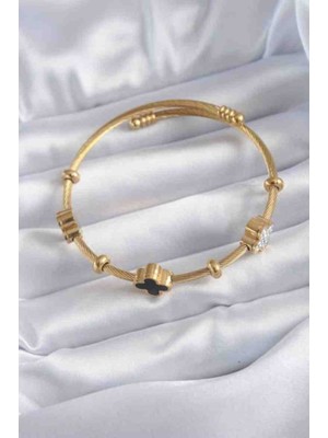 Didams Accessories Yonca Detaylı Charm Bileklik Gold