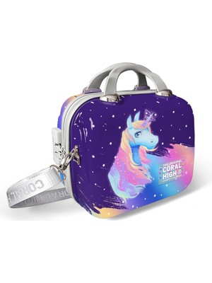 Coral High Unicorn Desenli Omuz Askılı Pc Makyaj Çantası 16896