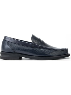 Tamer Tanca Erkek  Deri Lacivert Loafer Ayakkabı 1008 01987 Erk Ayk SK23/24 Lacı Bfl/lacı Gyk
