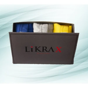 3'lü Erkek Çocuk Boxer ( Saks Mavi - Gri - Sarı )