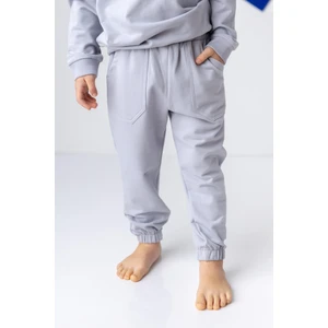 Unisex Çocuk Lastikli Düz Jogger Eşofman Altı