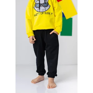 Unisex Çocuk Lastikli Düz Jogger Eşofman Altı