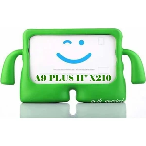 M.TK Moveteck Samsung Galaxy Tab A9 Plus 11" Inç X210 Kılıf Çocuklar Için Kollu Eğlenceli Standlı Korumalı Zırh Kaplama Silikon