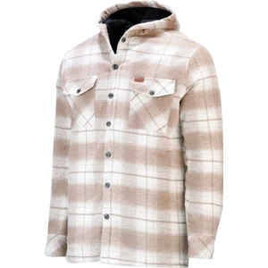 Erkek Regular Fit Kapitoneli Kapüşonlu Çıtçıtlı Oduncu Kahve Gömlek