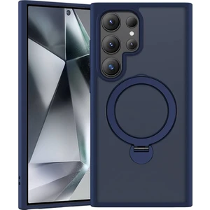 Galaxy S24 Ultra Uyumlu Kılıf Magsafe Şarj Özellikli Benks Standlı Mist Protective Kapak Mavi