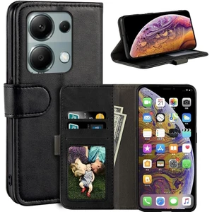 M.TK Moveteck Xiaomi Redmi Note 13 Pro 4g Kılıf 360 Tam Kaplar Deri Dokulu Kapaklı Kartvizit Bölmeli Cüzdan Standlı Kopçalı Kartlıklı Dikişli 360 Kapak