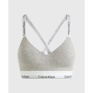 Calvin Klein Kadın Marka Logolu Askılı Spor Giyim Günlük Gri Büstiyer