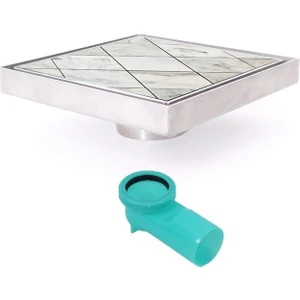 Çelik Seramik Uyumlu Ankastre Yer Süzgeci 10X10 cm