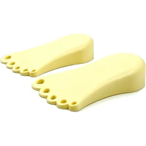 Tiesa Home Plastik 2li Ayak Şekilli Kapı Altlığı Altı Stoperi Durdurucu Krem