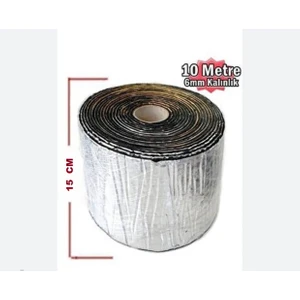 Bant Marketim Türkeli Kauçuk Bant Oto Ses Yalıtımı 6mm Alüminyum Folyolu 15 cm x 10 Metre