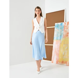 Midi Etek Kloş Normal Bel Viskon