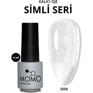 Kalıcı Oje S006, Renkli Simli Şeffaf, 4 ml