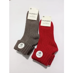 Bayan Yün Çorap Kıvrık Modelli 2'li