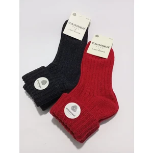 Bayan Yün Çorap Kıvrık Modelli 2'li