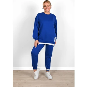 Kadın Büyük Beden Yanları Fermuar Detaylı Eşofman Takımı 3613-23