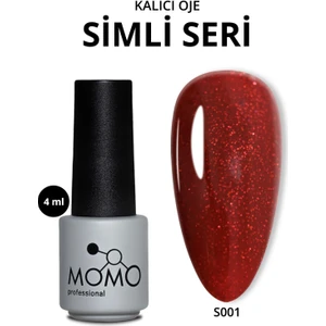 Kalıcı Oje S001, Simli Koyu Kırmızı, 4 ml