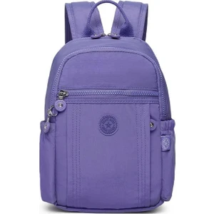Smart Bags Küçük Boy Krinkıl Kumaş Kadın Sırt Çantası BC 3179 - Mor