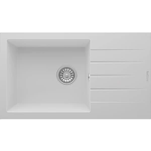 Real Stone P010 Assos 76 Xl Beyaz Granit Mutfak Eviyesi 76X43.5 cm